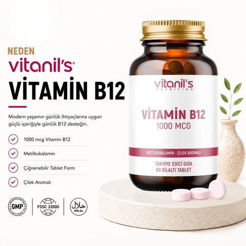 Vitanil's Vitamin B12 Chewable 60 Tablet