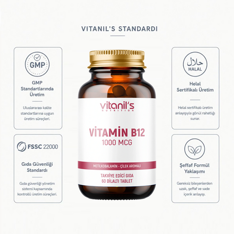 Vitanil's Vitamin B12 Chewable 60 Tablet