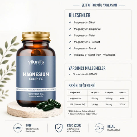 Vitanil's Magnezyum Complex 60 Kapsül
