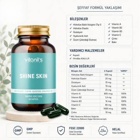 Vitanil's Shine Skin 60 Kapsül