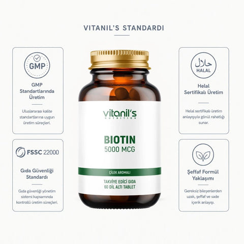 Vitanil's Biotin Chewable 60 Tablet