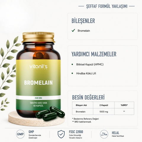 Vitanil's Bromelain 60 Kapsül