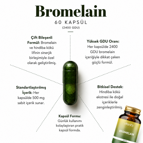 Vitanil's Bromelain 60 Kapsül